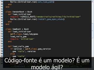 Código-fonte é um modelo? É um
          modelo ágil?
 