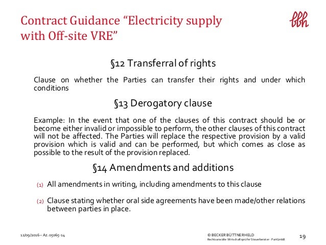 The az of contract clauses