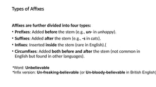 Morphological Analysis and Finite state automata | PPTX