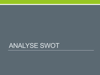 ANALYSE SWOT
 