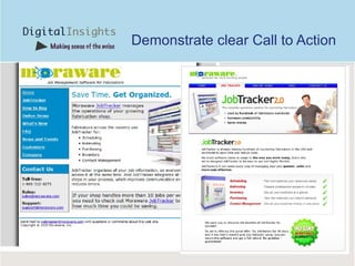 Demonstrate clear Call to Action 