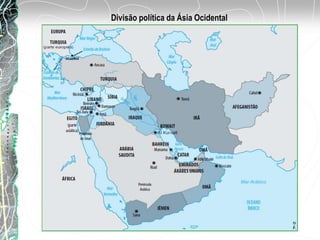 Divisão política da Ásia Ocidental
 