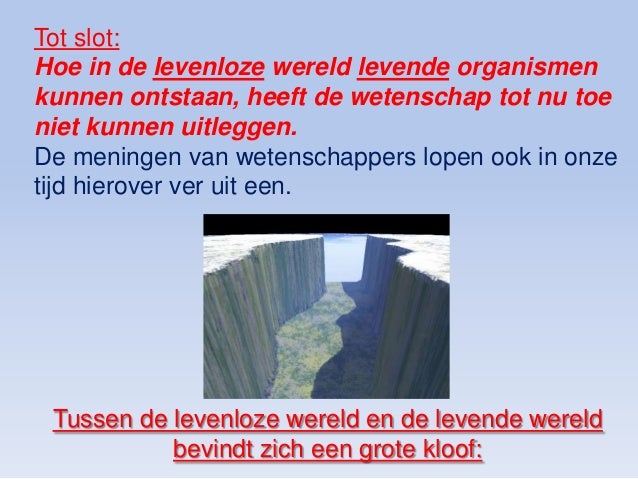 2. over leven en het ontstaan van leven definitief