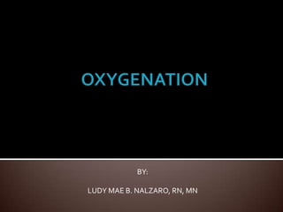 OXYGENATION BY: LUDY MAE B. NALZARO, RN, MN 