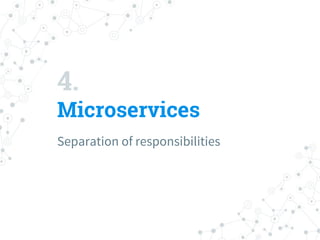 4.
Microservices
Separation of responsibilities
 