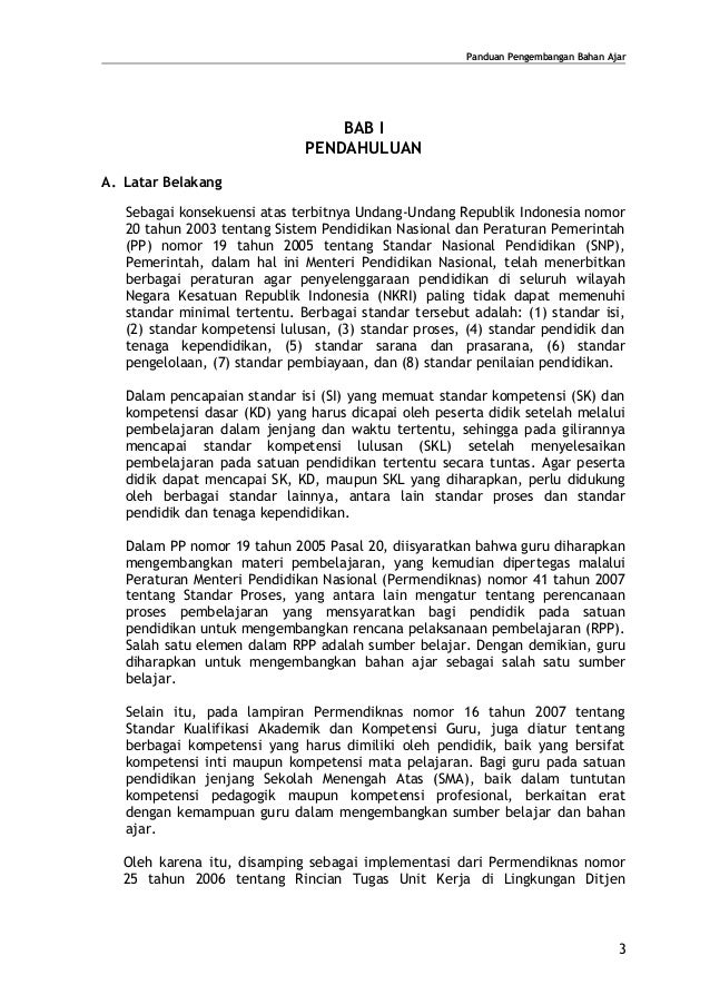 Panduan Pemgembangan Bahan Ajar