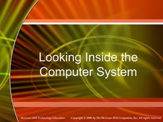 Copyright © 2006 by The McGraw-Hill Companies, Inc. All rights reserved.McGraw-Hill Technology Education
Looking Inside the
Computer System
 