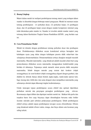 Pembelajaran Operasi Hitung Di Sd