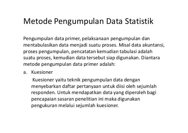 2 Pengumpulan Dan Penyajian Data Statistik