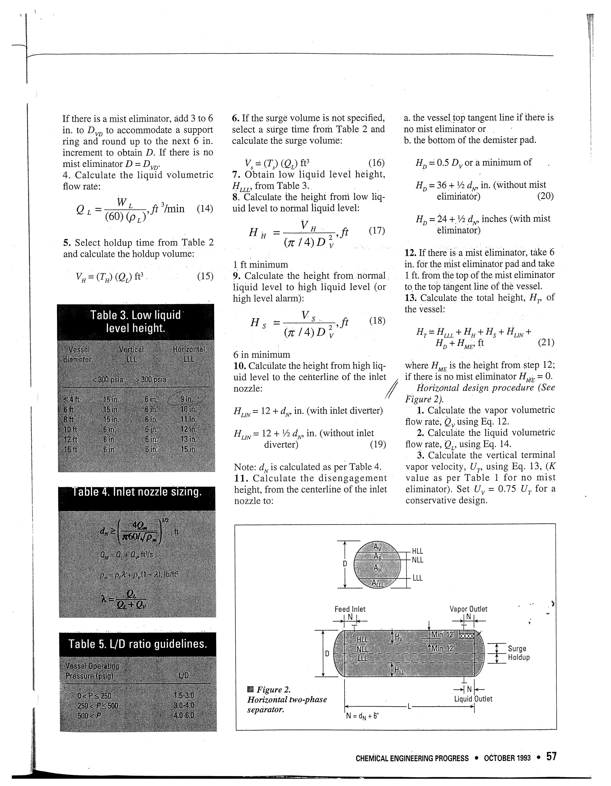 the sizing of two phase separator within right limits | PDF