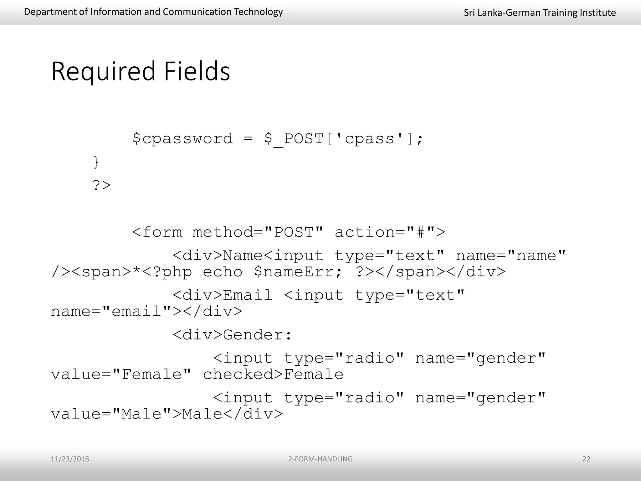 PHP Form Handling | PPTX