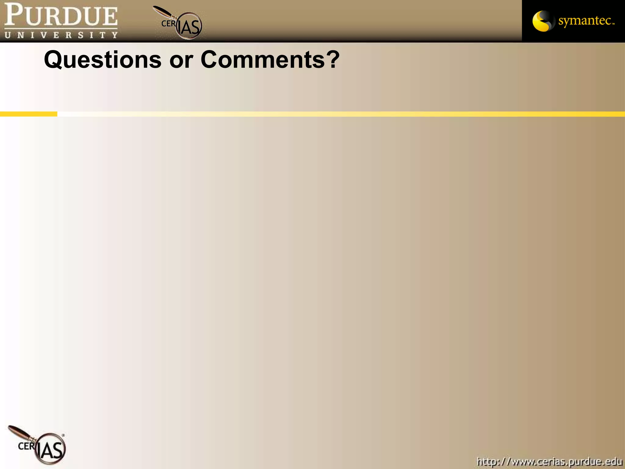 Questions or Comments? 