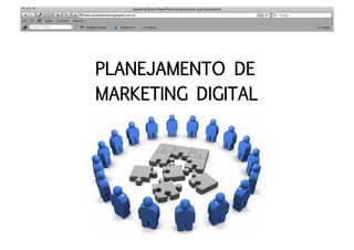 PLANEJAMENTO DE 
MARKETING DIGITAL
 