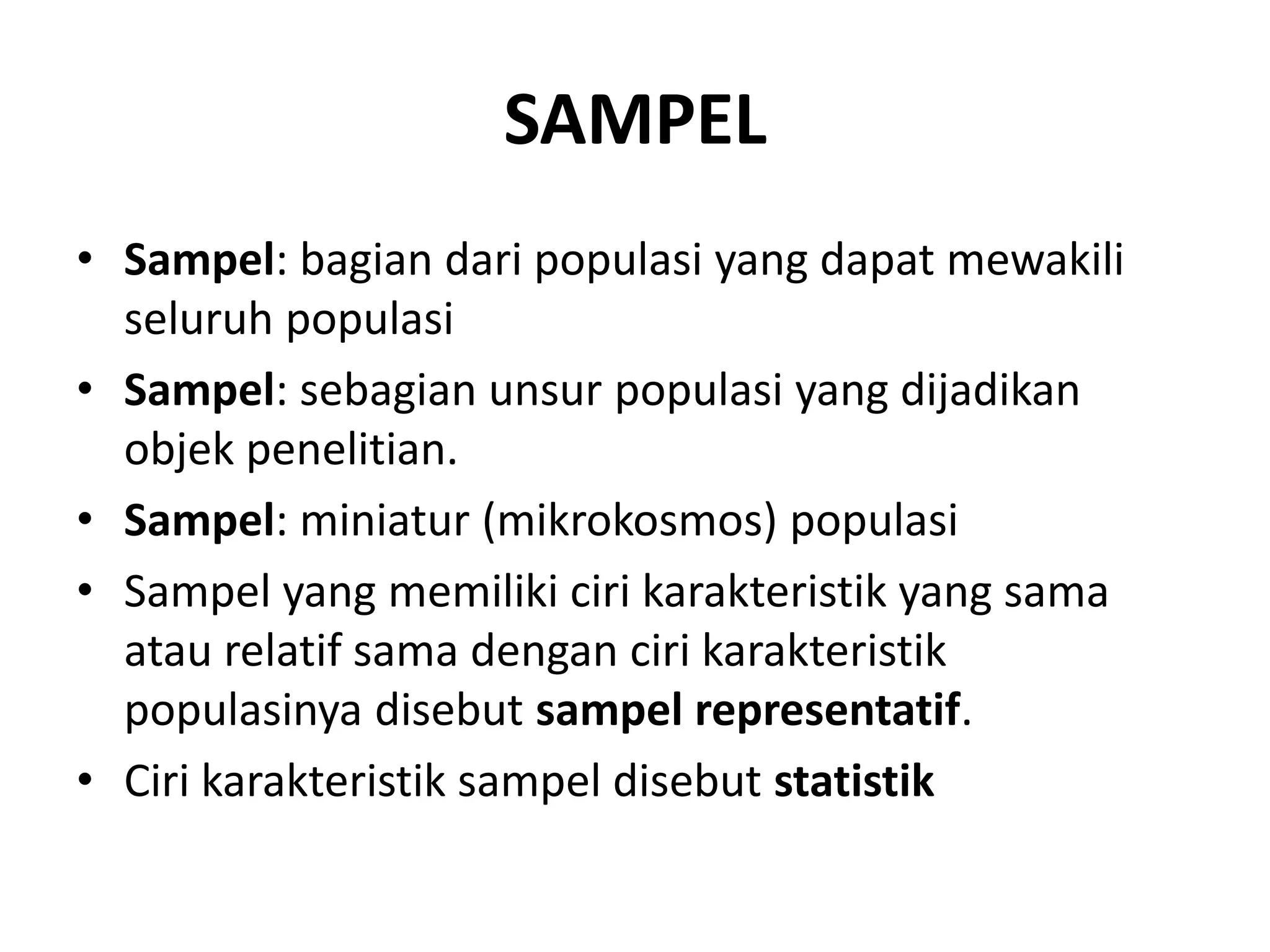 statistika - populasi dan sampel | PPTX