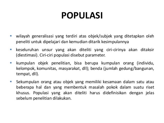 Statistika Populasi Dan Sampel