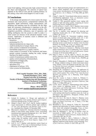 APPLICATIONS OF MACHINE VISION | PDF