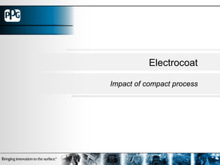 Electrocoat

Impact of compact process
 