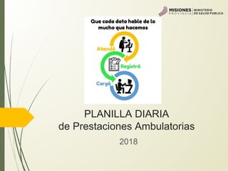 PLANILLA DIARIA
de Prestaciones Ambulatorias
2018
 