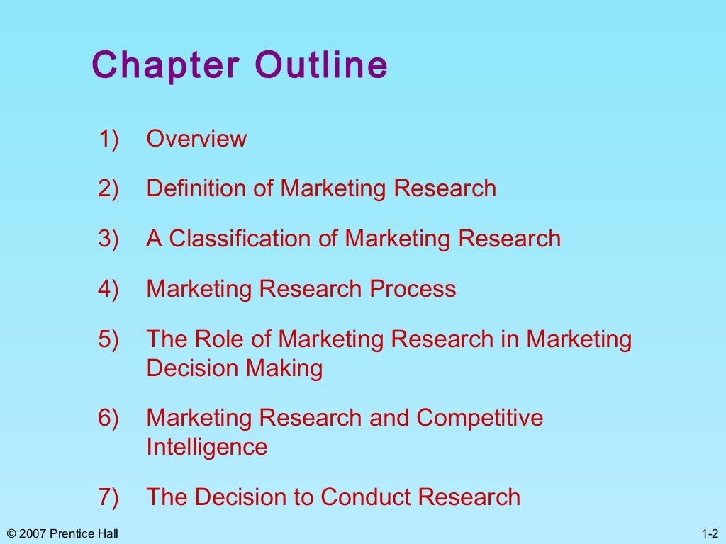 Chapter 1 Marketing Research Malhotra Chapter 1 Marketing Research Malhotra