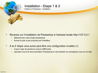 2. Prestashop - Installation