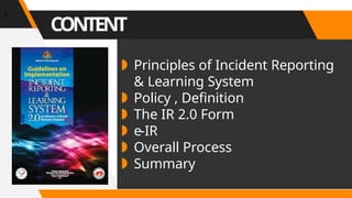 Incident Reporting And Learning System 2 0 Pptx