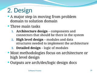 Process Models Describe various software process models. Identify ...