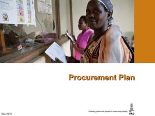 Procurement Plan Dec 2010 
