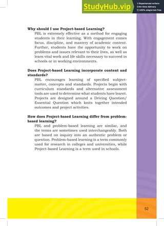 2 - Project Based Learning Handbook | PDF