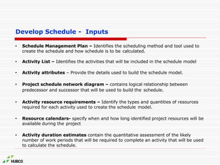 Schedule Type Method Project time management | PPTX