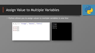 Topic 2 - Python, Syntax, Variables.pptx