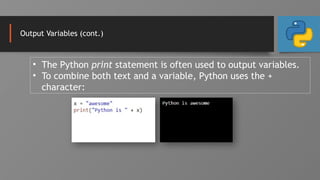 Topic 2 - Python, Syntax, Variables.pptx