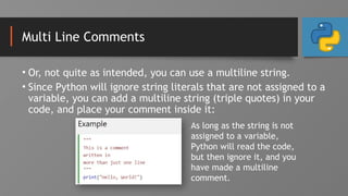 Topic 2 - Python, Syntax, Variables.pptx