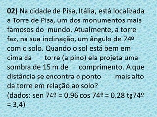 EXERCÍCIOS01) Nas figuras abaixo, determinar o valor de xA)B)c)d)