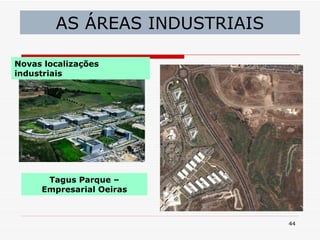 AS ÁREAS INDUSTRIAIS Tagus Parque – Empresarial Oeiras Novas localizações industriais 