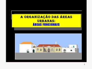 A Organização das Áreas Urbanas : ÁREAS FUNCIONAIS 