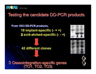 19 implant-specific (- + +)




42 different clones
 