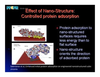 Sabirianov	
  et	
  al,	
  Enhanced	
  ini6al	
  protein	
  adsorp6on	
  on	
  engineered	
  nanostructured	
  cubic	
  
zirconia	
  	
  
 