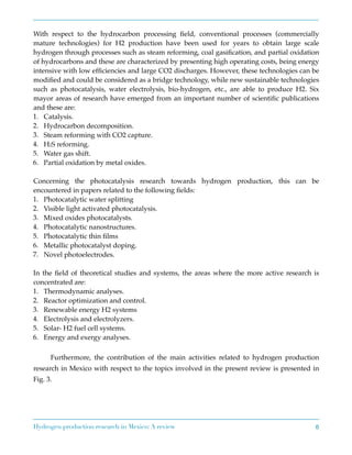 report on Hydrogen production research in Mexico: A review | PDF