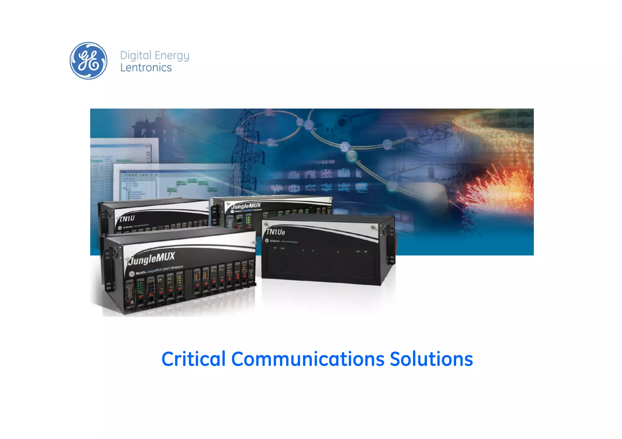 Critical Communications Solutions
 