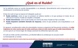 Ramido Raro Prevención de Riesgos por Ruido y Radiación en el Ambiente Laboral | PPTX