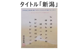 タイトル「新潟」
 