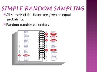Random Equality Generator Sampling is the process of selecting observations (a sample) to provide ...