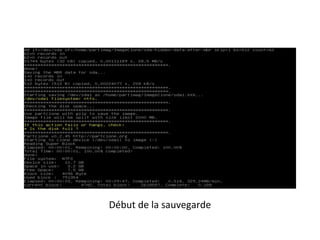 Début de la sauvegarde
 