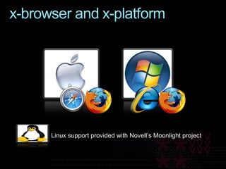 Linux support provided with Novell’s Moonlight project 