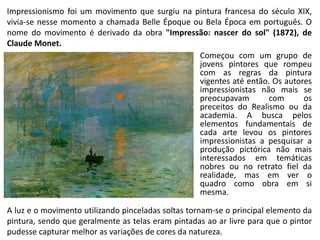 HISTÓRIA DA ARTE - Século XIX na Europa - Impressionismo e Pontilhismo ...