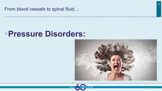 Pressure Disorders:
From blood vessels to spinal fluid…
20
 