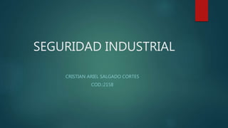 SEGURIDAD INDUSTRIAL
CRISTIAN ARIEL SALGADO CORTES
COD.:2158
 