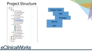 Project Structure
Project Name
SRC
Packages
drivers
jars