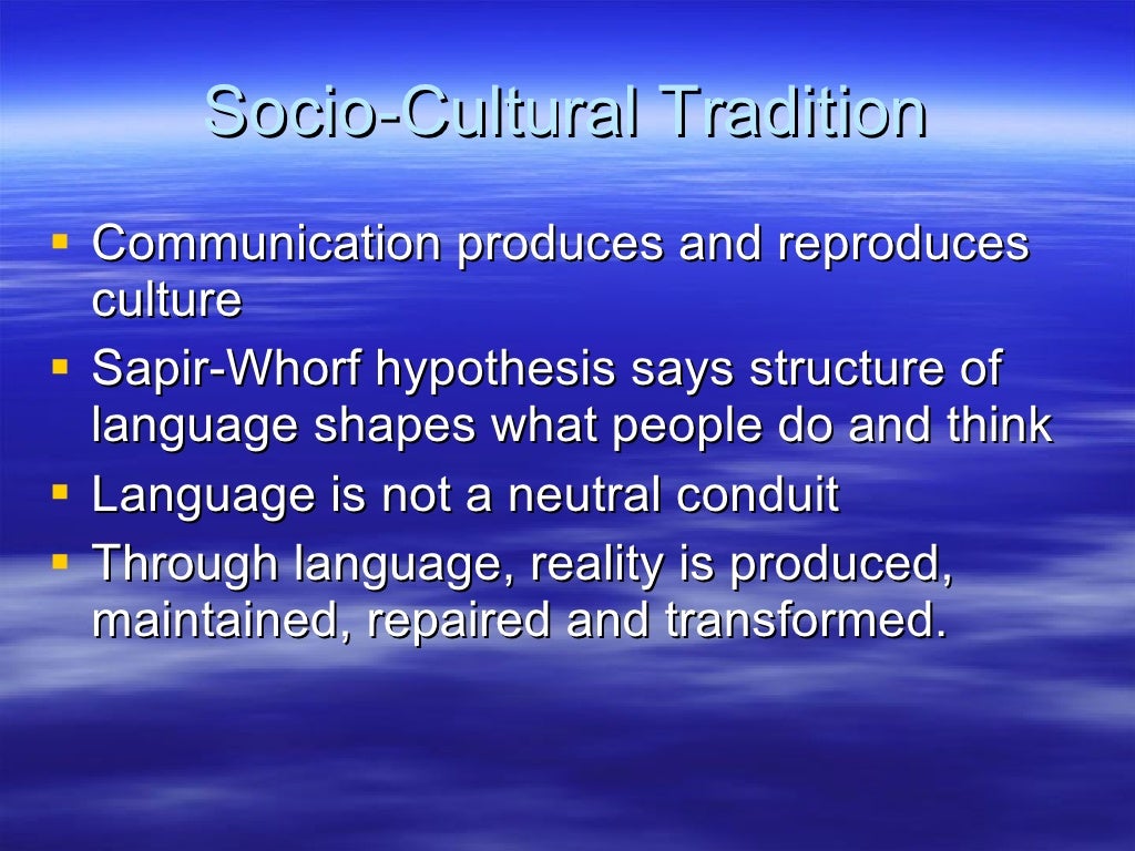 Seven Different Traditions In The Field Of Communication