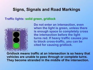 Signals and Roadway Markings | PPTX